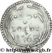 10 soldi U decimu - Pascal Paoli reverse image