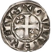 Denier - William I of Chauvigny lily obverse image
