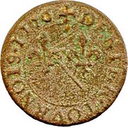 Denier Tournois - Louis II 1st type, France, 1576-1577 reverse image