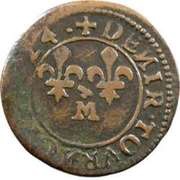 Denier Tournois - Mary, France, 1620-1624 reverse image