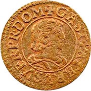 Denier Tournois - Gaston d'Orléans 6th type, France, 1644 obverse image