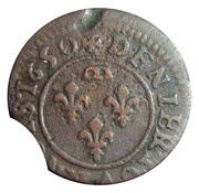 Denier Tournois - Gaston d'Orléans 9th type, France, 1649-1651 reverse image