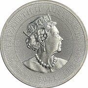 2 Dollars - Elizabeth II 6th Portrait - Platypus with Baby - High Relief obverse image