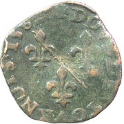Double Tournois - Louis II 2nd type, France, 1581-1582 reverse image