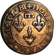 Double Tournois - Gaston d'Orléans 8th type reverse image