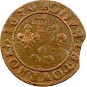 Double Tournois - Gaston d'Orléans 12th type, France, 1638-1640 reverse image