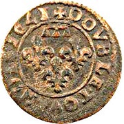 Double Tournois - Gaston d'Orléans 14th type, France, 1639-1641 reverse image