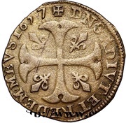 Quinzain - Anna Mary Louise, France, 1657 reverse image