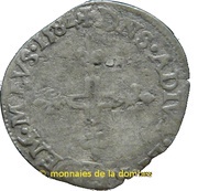 Double Sol Parisis - Francis II, France, 1584-1586 reverse image