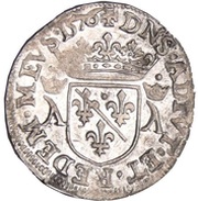 ½ Teston - Louis II, France, 1576-1577 reverse image