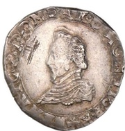 ½ Teston - Henry II 2nd type obverse image