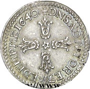 ⅛ Ecu - Gaston, France, 1640 reverse image