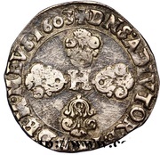 ½ Franc - Henry II, France, 1597-1607 reverse image