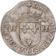 Teston - Henry II 2nd type reverse image