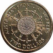 2 Dollars - Elizabeth II 6th Portrait - Australia's Frontline Workers, Australia, 2022 reverse image