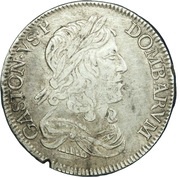 ½ Silver Ecu - Gaston obverse image