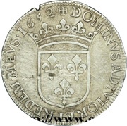 ½ Silver Ecu - Gaston, France, 1652 reverse image