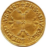 Double Gold Ecu - Francis II, France, 1587 reverse image