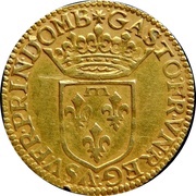 Double Gold Ecu - Gaston obverse image