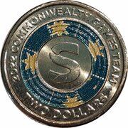 2 Dollars - Elizabeth II 6th Portrait - XXII Commonwealth Games; S, Australia, 2022 reverse image