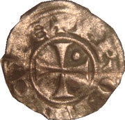Denier - William V, France, 1209-1220 reverse image