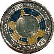 2 Dollars - Elizabeth II 6th Portrait - XXII Commonwealth Games; U, Australia, 2022 reverse image
