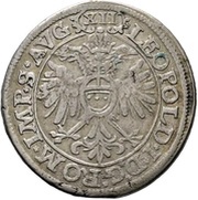 12 Kreuzer - Leopold I indented shield, France, 1665-1673 reverse image