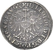 12 Kreuzer - Leopold I ornate shield reverse image