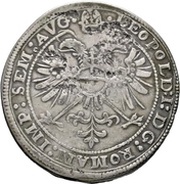 Silver Florin or Guldenthaler - Leopold I Type 1 reverse image