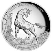 2 Dollars - Elizabeth II 6th Portrait - Australian Brumby - Silver Coin, Australia, 2022 reverse image