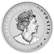 2 Dollars - Elizabeth II 6th Portrait - Australian Wedge-Tailed Eagle - Silver Bullion Coin obverse image
