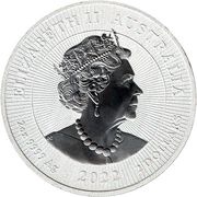 2 Dollars - Elizabeth II 6th Portrait - Dingo with Puppy ; High Relief obverse image