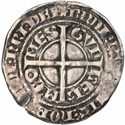 Groat - William II, France, 1338-1339 reverse image