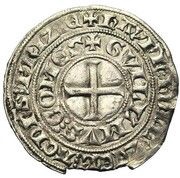 Groat "with Lions" - William II of Avesnes, France, 1344-1345 reverse image