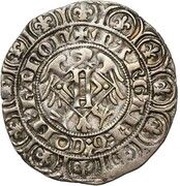 Groat "with Eagle" - Margaret II of Avesnes 12 lilies obverse image