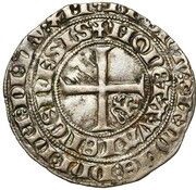 Groat "with Eagle" - Margaret II of Avesnes 12 lilies, France, 1345-1356 reverse image