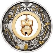 2 Dollars - Elizabeth II 6th Portrait - Jingle Bell, Australia, 2022 reverse image