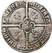 2 Groats "Vierlander" - Philip the Good lion reverse, France, 1433 reverse image