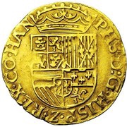 ½ Gold Real - Philip II reverse image