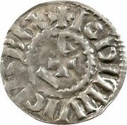 Denier immobilized in the name of Louis IV obverse image