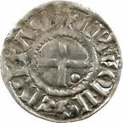 Denier immobilized in the name of Louis IV, France, 950-1050 reverse image