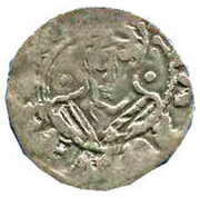 Denier - Robert and Adalbero of Laon, France, 996-1030 reverse image