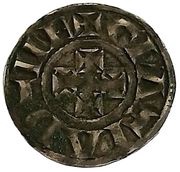 Denier - Immobilization in the name of Odo Four crosslets obverse image