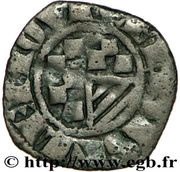 Denier - John, France, 1301-1312 reverse image