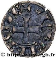 Denier - John III of Brittany and Isabel of Castile, France, 1317-1328 reverse image