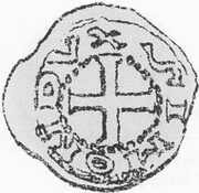 Denier - Simon I Remiremont mint obverse image