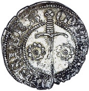 Double Denier - Charles II, France, 1390-1430 reverse image