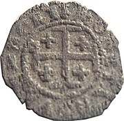 Double Denier - Henry II cross of Jerusalem, France, 1608-1624 reverse image