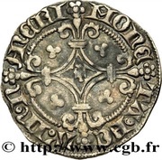 ¼ Groschen - Charles II, France, 1390-1431 reverse image