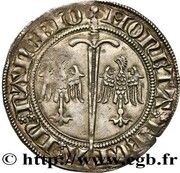 Groschen - John I Nancy; shield, France, 1352-1360 reverse image